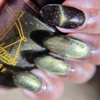 Image provided for Bee's Knees by a paid swatcher featuring the nail polish " Stormfall "