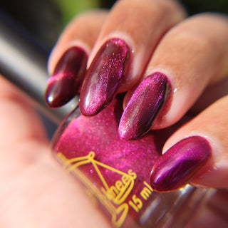 Image provided for Bee's Knees by a paid swatcher featuring the nail polish " What is Devotion Without Love? "