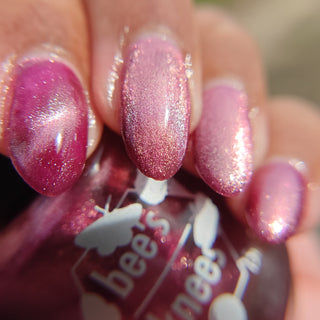 Image provided for Bee's Knees by a paid swatcher featuring the nail polish " I'm Prettier Than that Bitch Ever Was "