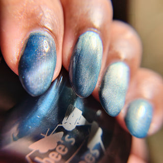 Image provided for Bee's Knees by a paid swatcher featuring the nail polish " Your Dream is at an End "