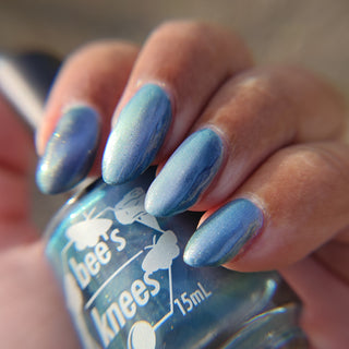 Image provided for Bee's Knees by a paid swatcher featuring the nail polish " Your Dream is at an End "