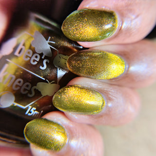 Image provided for Bee's Knees by a paid swatcher featuring the nail polish " I'm Nobody "