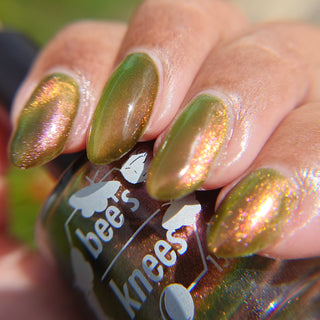 Image provided for Bee's Knees by a paid swatcher featuring the nail polish " I'm Nobody "