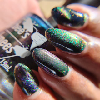 Image provided for Bee's Knees by a paid swatcher featuring the nail polish " Soon You Will Not Have to Drown "