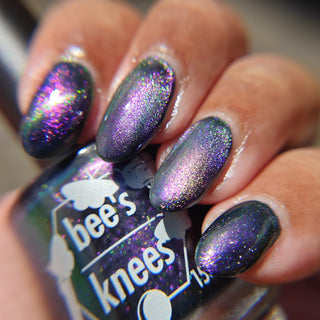 Image provided for Bee's Knees by a paid swatcher featuring the nail polish " Soon You Will Not Have to Drown "