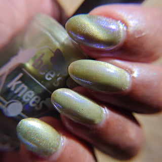 Image provided for Bee's Knees by a paid swatcher featuring the nail polish " There is Nothing But Stone "