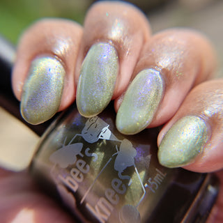 Image provided for Bee's Knees by a paid swatcher featuring the nail polish " There is Nothing But Stone "