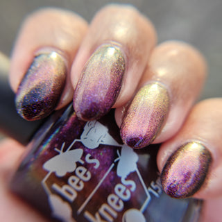 Image provided for Bee's Knees by a paid swatcher featuring the nail polish " Have Care for My Virtue "
