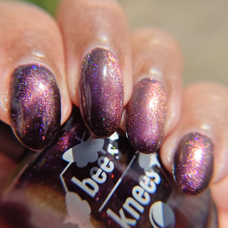 Image provided for Bee's Knees by a paid swatcher featuring the nail polish " Have Care for My Virtue "