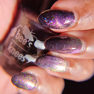 Image provided for Bee's Knees by a paid swatcher featuring the nail polish " Death is its Own Kind of Rebirth "