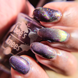 Image provided for Bee's Knees by a paid swatcher featuring the nail polish " Death is its Own Kind of Rebirth "