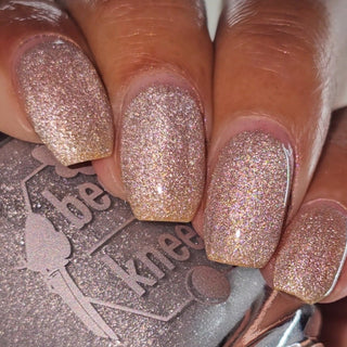 Image provided for Bee's Knees by a paid swatcher featuring the nail polish " And Yet "