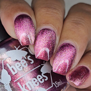 Image provided for Bee's Knees by a paid swatcher featuring the nail polish " I'm Prettier Than that Bitch Ever Was "