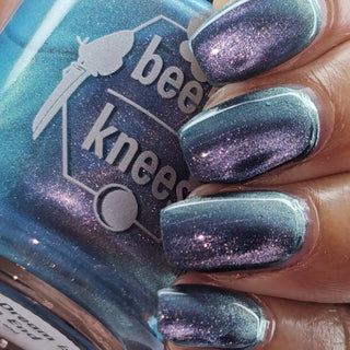 Image provided for Bee's Knees by a paid swatcher featuring the nail polish " Your Dream is at an End "