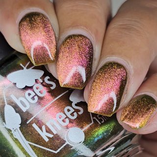 Image provided for Bee's Knees by a paid swatcher featuring the nail polish " I'm Nobody "