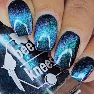 Image provided for Bee's Knees by a paid swatcher featuring the nail polish " Even Death Bears its Flowers "