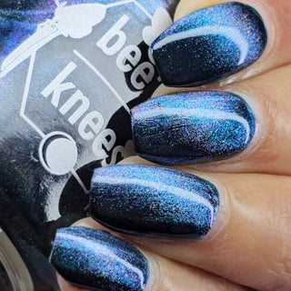 Image provided for Bee's Knees by a paid swatcher featuring the nail polish " Even Death Bears its Flowers "