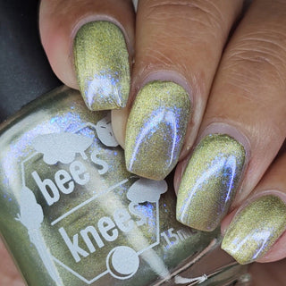 Image provided for Bee's Knees by a paid swatcher featuring the nail polish " There is Nothing But Stone "