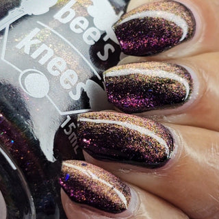Image provided for Bee's Knees by a paid swatcher featuring the nail polish " Have Care for My Virtue "