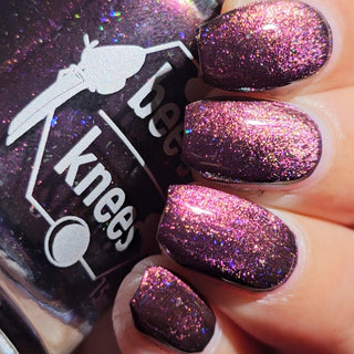 Image provided for Bee's Knees by a paid swatcher featuring the nail polish " Have Care for My Virtue "