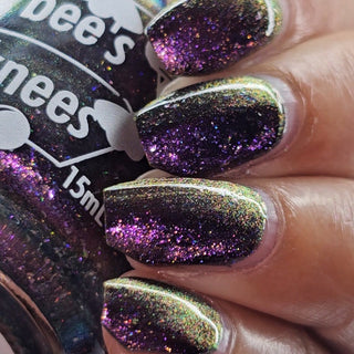 Image provided for Bee's Knees by a paid swatcher featuring the nail polish " Death is its Own Kind of Rebirth "