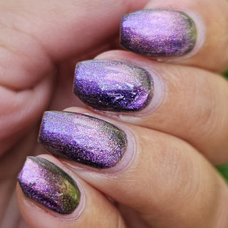 Image provided for Bee's Knees by a paid swatcher featuring the nail polish " Death is its Own Kind of Rebirth "