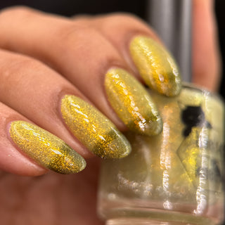 Image provided for Bee's Knees by a paid swatcher featuring the nail polish " Lord Percival the Second "