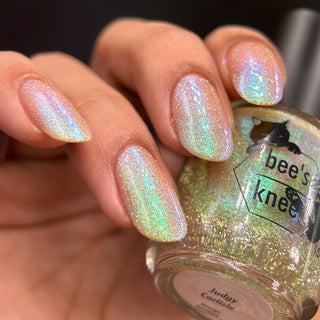 Image provided for Bee's Knees by a paid swatcher featuring the nail polish " Judgy Carlisle "