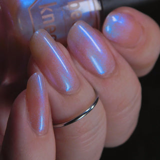 Image provided for Bee's Knees by a paid swatcher featuring the nail polish " Through Love, All is Possible "