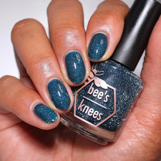 Image provided for Bee's Knees by a paid swatcher featuring the nail polish " From the Depths "