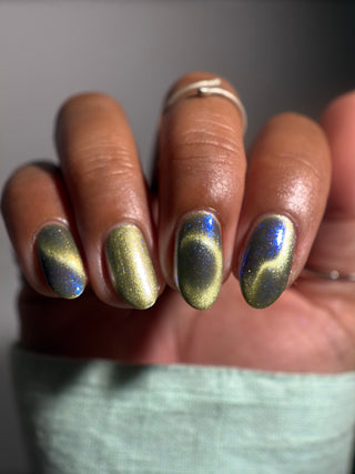 Image provided for Bee's Knees by a paid swatcher featuring the nail polish " There is Nothing But Stone "