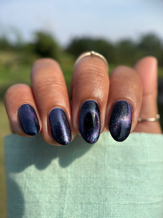 Image provided for Bee's Knees by a paid swatcher featuring the nail polish " The Body Remembers "