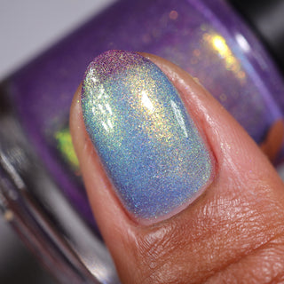 Image provided for Bee's Knees by a paid swatcher featuring the nail polish " Let the Ocean Take Me "