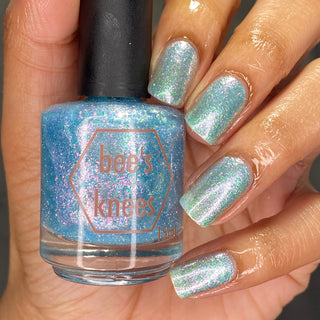 Image provided for Bee's Knees by a paid swatcher featuring the nail polish " Heartbreak "