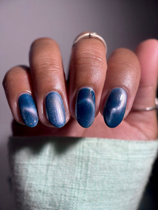 Image provided for Bee's Knees by a paid swatcher featuring the nail polish " Your Dream is at an End "