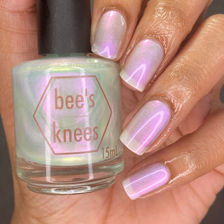 Image provided for Bee's Knees by a paid swatcher featuring the nail polish " Broken "