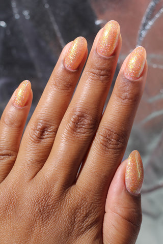 Image provided for Bee's Knees by a paid swatcher featuring the nail polish " The Golden Path "