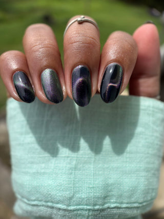 Image provided for Bee's Knees by a paid swatcher featuring the nail polish " Soon You Will Not Have to Drown "