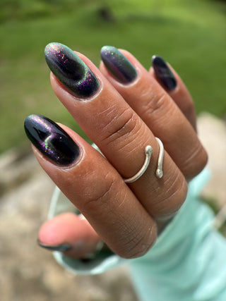 Image provided for Bee's Knees by a paid swatcher featuring the nail polish " Soon You Will Not Have to Drown "