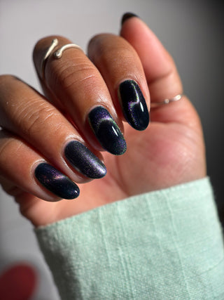 Image provided for Bee's Knees by a paid swatcher featuring the nail polish " Soon You Will Not Have to Drown "
