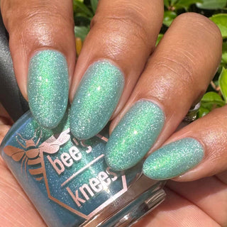 Image provided for Bee's Knees by a paid swatcher featuring the nail polish " Seafoam in my Blood "