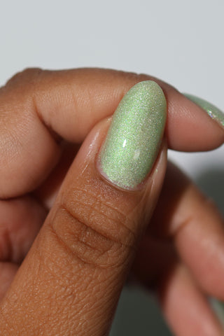 Image provided for Bee's Knees by a paid swatcher featuring the nail polish " Seafoam in my Blood "