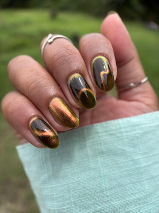 Image provided for Bee's Knees by a paid swatcher featuring the nail polish " I'm Nobody "