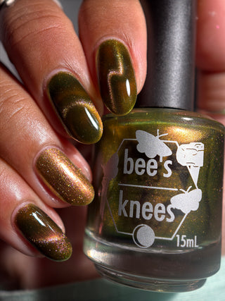 Image provided for Bee's Knees by a paid swatcher featuring the nail polish " I'm Nobody "