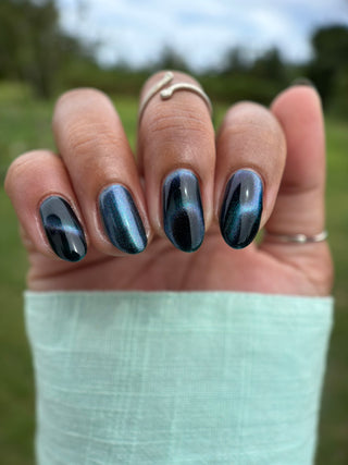 Image provided for Bee's Knees by a paid swatcher featuring the nail polish " Even Death Bears its Flowers "