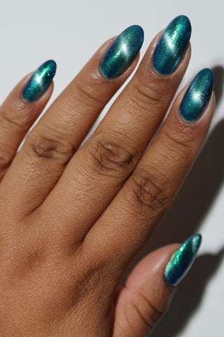 Image provided for Bee's Knees by a paid swatcher featuring the nail polish " I Can't Drown my Demons they Know How to Swim "