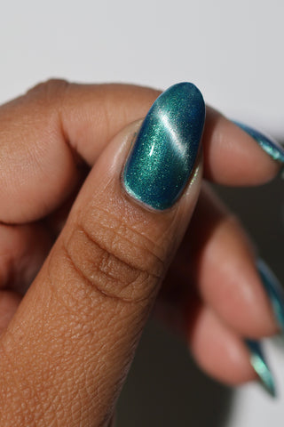 Image provided for Bee's Knees by a paid swatcher featuring the nail polish " I Can't Drown my Demons they Know How to Swim "
