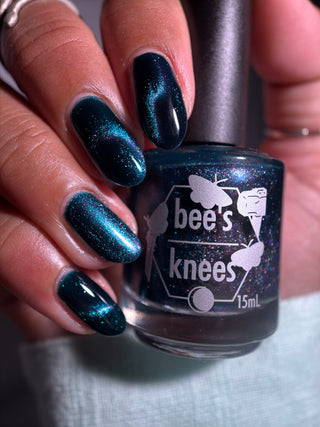 Image provided for Bee's Knees by a paid swatcher featuring the nail polish " Even Death Bears its Flowers "
