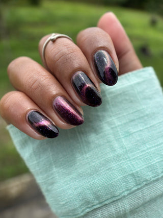Image provided for Bee's Knees by a paid swatcher featuring the nail polish " Have Care for My Virtue "