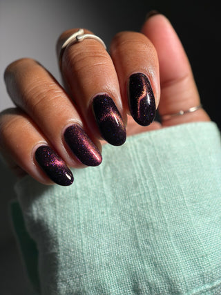 Image provided for Bee's Knees by a paid swatcher featuring the nail polish " Have Care for My Virtue "